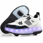 28-41 Lapsed Tuled Spordijalatsid H&otilde;&otilde;rdumisjalatsid Laadimine ja lahtiv&otilde;tmine Kahe rattaga liugkingad LED-laste helendavad tossud 41 must