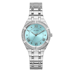 Guess Cosmo Diamonds H&otilde;bedase sihverplaadiga Seeria Terasrihmaga K&auml;ekell Naistele - GW0033L7 sinine