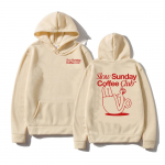 Slow Sunday Coffee Club Huppar Naljakad Meeste Hupparid Harajuku Esteetiline R&otilde;ivas Unisex T&auml;navar&otilde;ivad Fliisist Pullover Huppar Vintage S