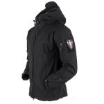 Meeste kapuutsiga taktikaline jope veekindel softshell talvejope mantel 2XL roheline