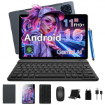 ZENVA T90 Android tahvelarvuti 11-tolline FHD+ 1920*1200 Android 16 8000mAh aku 24 GB laiendatav RAM klaviatuuri ja hiirega must