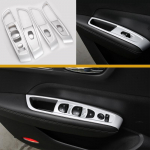 Decorative sticker for automobile door lifter panel for Renault Koleos Samsung QM6 2016-2023 Stainless silver