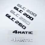 3D ABS Kroom Mustad T&auml;hed GLC260 GLC300 GLC350 GLC220d GLC350e 4Matic Embleem Mercedes Benz GLC X253 Auto Pagasiruumi Kleebis 4Matic matt must v&auml;rv