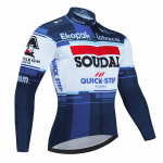 Uus Soudal Quick Step Professionaalne S&uuml;gisene Jalgrattas&auml;rgi Komplekt Hingav Pikkade Varrukatega MTB Jalgrattariided Belgia &Uuml;likond Roupa Ciclismo S