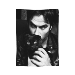 Damon Salvatore The Vampire Diaries Tekk Fliisist Kaunistus Multifunktsionaalne &Uuml;lipehme Visketekk Voodi Auto Tekikate jaoks 30x40in