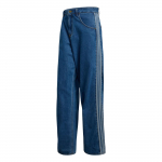 Adidas Originals Adicolor Firebird Triibulised Keskmise V&ouml;&ouml;kohaga Lihtsad Denim P&uuml;ksid Meeste alaosad KD1499 28