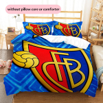 FC Basel Mustriga Voodipesu Kodukaunistus S&uuml;nnip&auml;evakingitus (1 * tekikott + 2 * padjap&uuml;&uuml;ri, ilma s&uuml;damikuta) 135x200cm