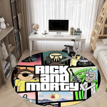 1 tk Rick ja Morty kontori &uuml;mmargune vaip, sisevaip, sobib kontorisse, kontoritoolide alla, magamistuppa, elutuppa, kodu kaunistamiseks, ruumi kaunistus 120cm gray