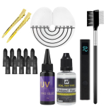 UV Juuste Komplekt Kiire Kuivatusega UV-Lambi Anti-UV Kaitsekatete ja 30ml UV-liimi Eemaldajaga koos 30g UV-kuivatava Liimiga UV-k&otilde;vastuvate Ju pikenduste jaoks UV-lamp A set