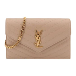 Saint Laurent Ysl Cassandra V tepitud nahast &otilde;lakott Naiste &otilde;lakott Tumebeež 857605-BOW01-2721 Basic Set (Bag+Dust Bag)