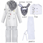 Danganronpa V3 Kokichi Wang Magi Cosplay kost&uuml;&uuml;m President Zentai t&auml;iskomplekt Vormiriietus Sall Mantel Anime Danga Riided Figuuri Halloween XS