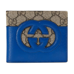 Gucci &otilde;&otilde;nes p&otilde;imitud topelt G logo l&otilde;uendi ja nahast rahakott Meeste rahakott Sinine Eebenipuu 701420-K9GSG-9972 Shopping Bag Set(Basic Set+Shopping Bag)