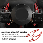 for Mini Cooper S Countryman U25 F65 F66 2024 2025 Car Steering Wheel Paddle Shifter Cover Aluminum Alloy Trim Accessories for f66 punane