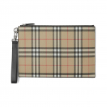 Burberry Ruuduline T&otilde;mblukuga &Ouml;koloogilisest L&otilde;uendist Kandekott Sidur Tavaline Meeste Klassikaline Beež Basic Set (Bag+Dust Bag) beež