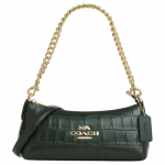 Coach Charlotte 25 Kuldne Logo Krokodillimuster Kett-t&otilde;mblukuga Nahast Baguette K&auml;ekott &Otilde;lakott Keskmine Naiste k&auml;ekotid Amazon-Roheline CL656-IMRFT Basic Set (Bag+Dust Bag)