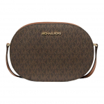 Michael Kors Jet Set Travel Logotr&uuml;kiga Kuldne Riistvara L&otilde;uend Ristkorpuseline Kott Keskmine Naiste kotid Pruun 35S1GTVC6B-BROWN Basic Set (Bag+Dust Bag)