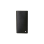Montblanc Meisterst&uuml;ck Tumeda Mustriga Tr&uuml;kitud Pikk Kahekordseks Voldi Avatav Nahast Rahakott Meeste rahakott Must 8375 Basic Set (Bag+Dust Bag)