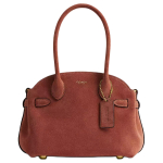 Coach Empire Carryall 21 Logoga Suede ja Vasikanahast T&otilde;mblukuga K&auml;ekott V&auml;ike Naiste T&otilde;mblukuga K&auml;ekott Savi CEC03-B4AY Basic Set (Bag+Dust Bag) brown