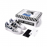 Nike Air Force 1 Nahast Libisemisvastase Amortisaatoriga Kulumiskindel Madal Kets Skateboardi Kingad Meeste Tintsinine CW2288-111(TeamM-S-BOX) 40