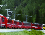 KATO N-m&otilde;&otilde;tkava Reti Raudtee Bernina Express Uue Logoga Komplekt 4 vagunit Mudelraudtee Reisivagunid Lisakomplekt 10-1656