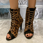 Moodsad Suvised Uued Stilettosandalid Naistele Moodne &Uuml;mar Ninaga Suede Eespaelutus TagaLukuga Libisemisvastased Kulumiskindlad K&otilde;rged Kontsad 35 leopardimustriline v&auml;rv