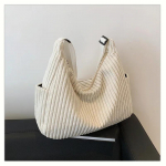 Suure Mahutavusega Sametine Crossbody Kott Vabaaja L&otilde;uendist &Otilde;lakott Lihtne T&ouml;&ouml;le Kaasav Naiste K&auml;ekott Neutraalne Minimalistlik Stiil valge