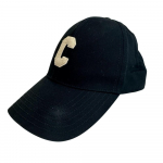 CELINE 2AUY8969P C-t&auml;hega baseball-puuvillane m&uuml;ts must puuvill Kasutatud