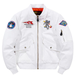 Air Force jakid Meeste Paks puuvillane vooder Soe Bomber Jope Meeste Mood T&auml;navar&otilde;ivad Meeste Tuulejoped L white