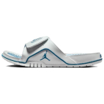 Meeste tossud Air Jordan Hydro 4 Retro Slide, t&ouml;&ouml;stussinised, valged/neutraalsed-hallid, 532225-141 47.5
