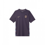 Nike Dri-FIT Kiiresti Kuivav L&uuml;hikeste Varrukatega Inglismaa Jalgpalli S&auml;rk 2024/25 Meeste Toppid Must-Lilla Seesamipruun FJ4272-573 XXL
