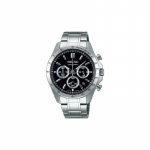 SEIKO 100 meetrit veekindel kuup&auml;evan&auml;iduga kronograaf Kvarts terasest rihm meeste k&auml;ekell must sihverplaat SBTR013 must