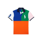 Polo Ralph Lauren SS23 Logoga Tikitud V&auml;rviline Vabaaja L&uuml;hikeste Varrukatega Polo S&auml;rk Meestele polo s&auml;rgid Mitmev&auml;rviline MNPOKNI1N822166-800 L blue