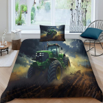 Traktor Poistele T&uuml;drukutele 3D Prinditud Tekikate Tekikatted Tekikatted Voodipesu Komplekt Padjap&uuml;&uuml;ridega Pehme Mikrokiud T&otilde;mblukuga 70x140cm 2pcs&Duvet Cover