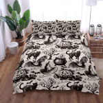 Halloween K&otilde;rvitsa &Otilde;udus Tekikoti Komplekt EL &Uuml;ksik Kahekohaline King USA &Uuml;ksik T&auml;is Suuruse Voodipesu Komplekt 140x210cm gray