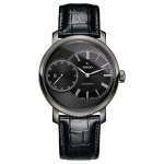 RADO radar teemantseeria automaatne mehaaniline liikumine 100 meetrit veekindel must sihver plasma (k&otilde;rgtehnoloogiline) keraamiline korpus nahkrihm R14129176 43mm must