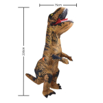 Halloween Tyrannosaurus Rex T&auml;ispuhutav Kost&uuml;&uuml;m Tantsuetenduseks ja Peo Atmosf&auml;&auml;riks Small (120-150cm) brown