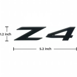 1 tk Z4 3D T&auml;hega Pagasiruumi Embleem Tagumine Auto Embleem Kleebis (L&auml;ikiv must)