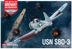 Academy USA Merev&auml;gi Dauntless Midway Lahing Plastikust Mudelikomplekt 12345 1/48 SBD-3 (Vormitud v&auml;rv)