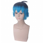 Anime 30cm Lepatriinu Luka Cosplay Parukad Must Sinine Ombre Rollim&auml;ng Kuumakindel s&uuml;nteetiline L&uuml;hikeste Juustega Parukas Poiss (Blue,30CM) sinine