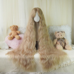 44-tolline &uuml;lipikk roosast v&otilde;rgust anime cosplay parukas, kuumakindel s&uuml;nteetiline kiud, t&auml;iuslik konventsioonideks, Halloweeni, fotosessioonideks (as the picture,44inches) beige