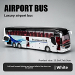 1/32 m&otilde;&otilde;tkavas survevalatud sulamist SETRA luksusbussi mudel Laste m&auml;nguauto &Auml;rireisibuss T&otilde;mmatav Heli ja Valgus Miniatuur white