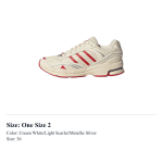 Adidas Spiritain 2000 PU, Tekstiil, S&uuml;nteetiline Nahk Madalad Vabaaja Jooksujalatsid Unisex Valge Punane H&otilde;bedane JH8027 One Size 2 h&otilde;be