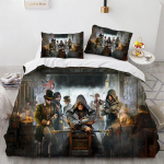 Uus m&auml;ng A-Assassin S Creed Kunst Tekikott Padjap&uuml;&uuml;r Voodipesukomplekt Lapsed Poiss Magamistoa Kaunistus Kingitus &Uuml;ksik Kahekordne Suur Suurus 135X200cm