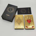 Kvaliteetne kuldfooliumiga Tarot Vene Deluxe ennustuskaardid Ennustavad lauam&auml;ngud Venemaa turu jaoks black