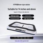 llano V11 Pro s&uuml;learvuti jahutusalus USB-jaoturiga black
