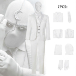 Moon Knight Cosplay Kost&uuml;&uuml;m Halloween Comic Con &Uuml;likond T&auml;iskomplekt gray