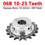 1 tk 06B T&ouml;&ouml;stuslik ajamiratas 45# Terasest ketiratas 10 11 12 13 14 15 16 17 18 19 20 21 22 23 24 25 Hammastega Ava 10-32mm 25mm (keyway 8mm)