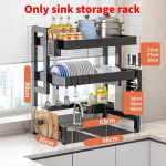 K&ouml;&ouml;gin&otilde;ude kuivatusrest seinakinnitusega disainiga koduseks hoiustamiseks ja kuivatamiseks Double Layer,65cm gray