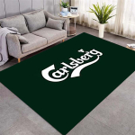 Carlsberg &Otilde;lle Logo Tume Roheline Taustavaip, Libisemiskindel Pehme P&otilde;randamatt Baari Kodu Dekoor P&otilde;randavaip 100x150cm( 39x59in)