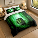 3-osaline voodipesukomplekt Monster Energy Pehme voodilina ja kaks padjap&uuml;&uuml;ri Kodu magamistoa kaunistus 135cmx200cm